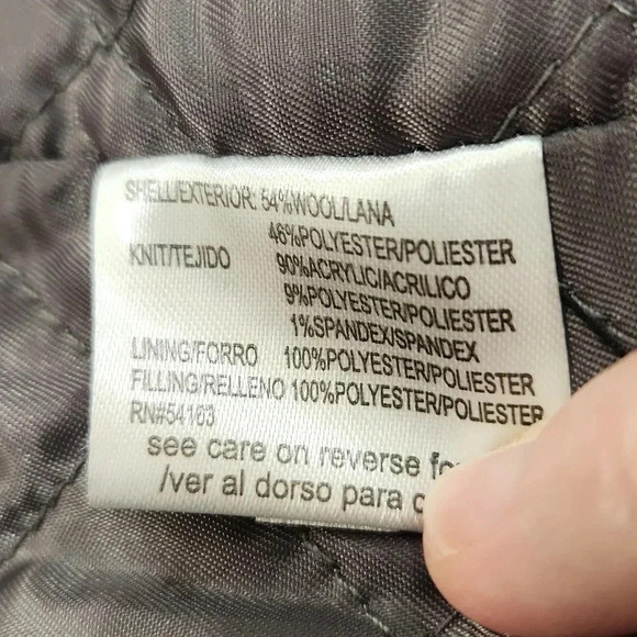 Calvin Klein Wool and Quilted Lining Double Zip Jacket, Black, Men's Large - Picture 9 of 9